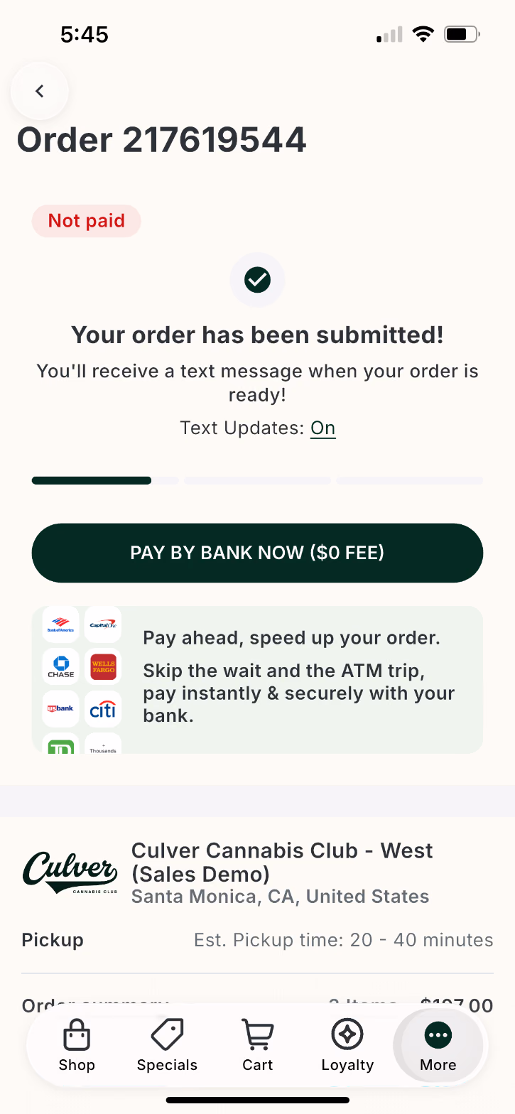 Checkout with Pay by Bank