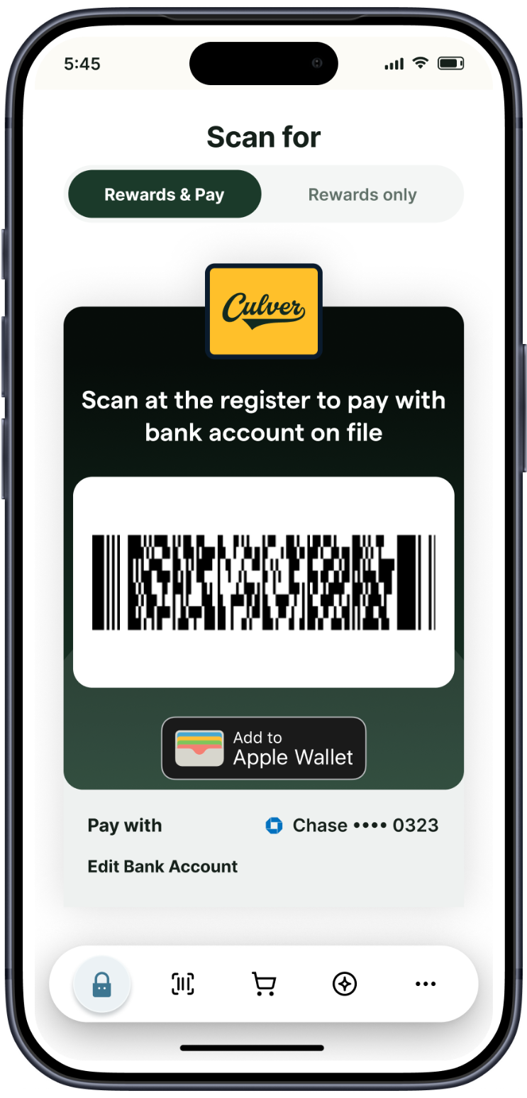 Scan at the register to earn and redeem