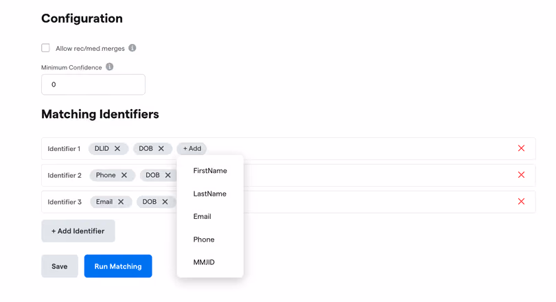 Configurable Customer Deduplication
