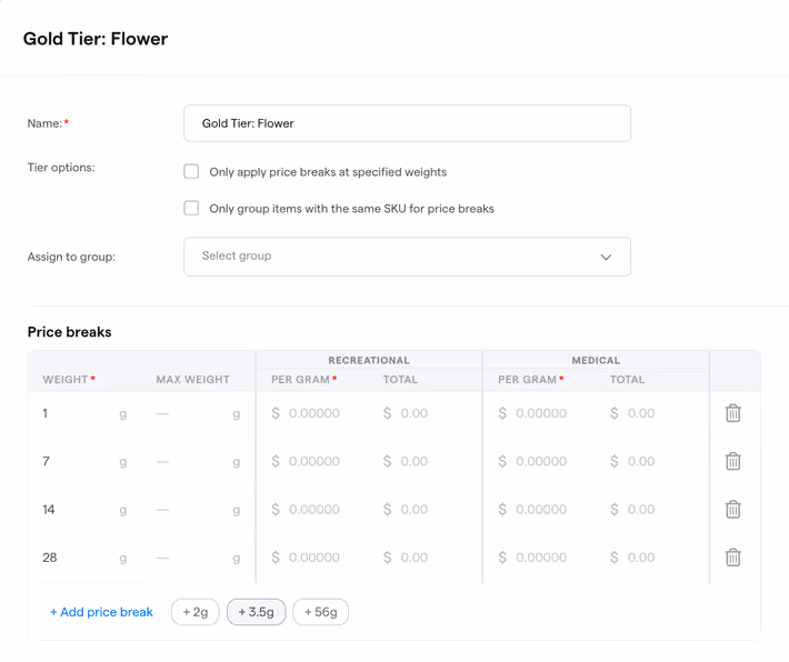 Simplified Pricing Tier Management
